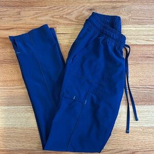 Medical scrubs - navy blue straight leg pants
